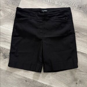 Hilary Radley‎ Pull-On Black Bermuda Shorts Size XL